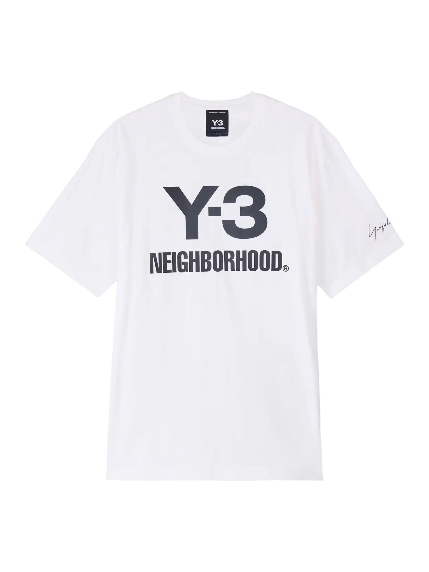 Футболка Adidas Y-3 NBHD Logo 'Core White' — изображение 1 из 2, белый