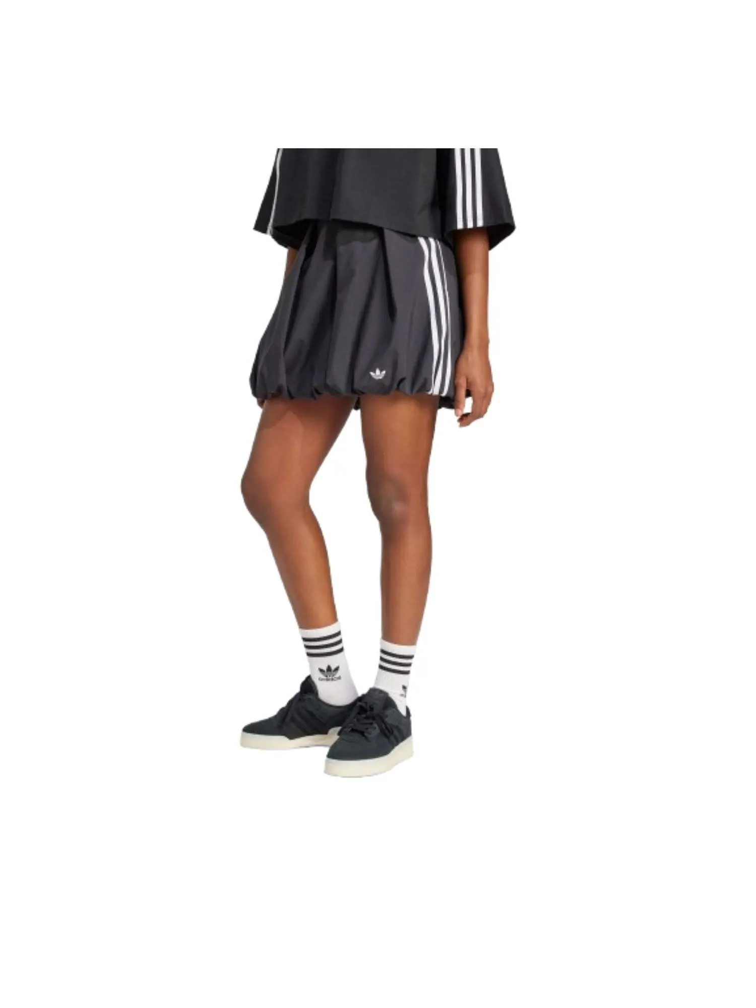 (WMNS) Юбка-баллон Adidas Adilenium Season 3 'Черно-белая' — изображение 2 из 3, черный/белый