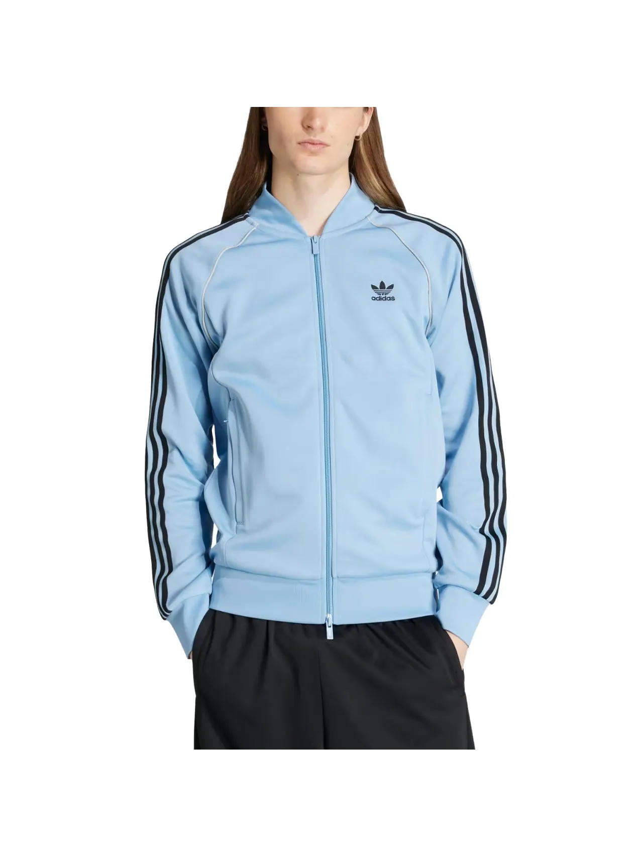 Спортивная куртка Adidas Adicolor Classics Superstar 'Ash Blue White' — изображение 2 из 3, синий/белый
