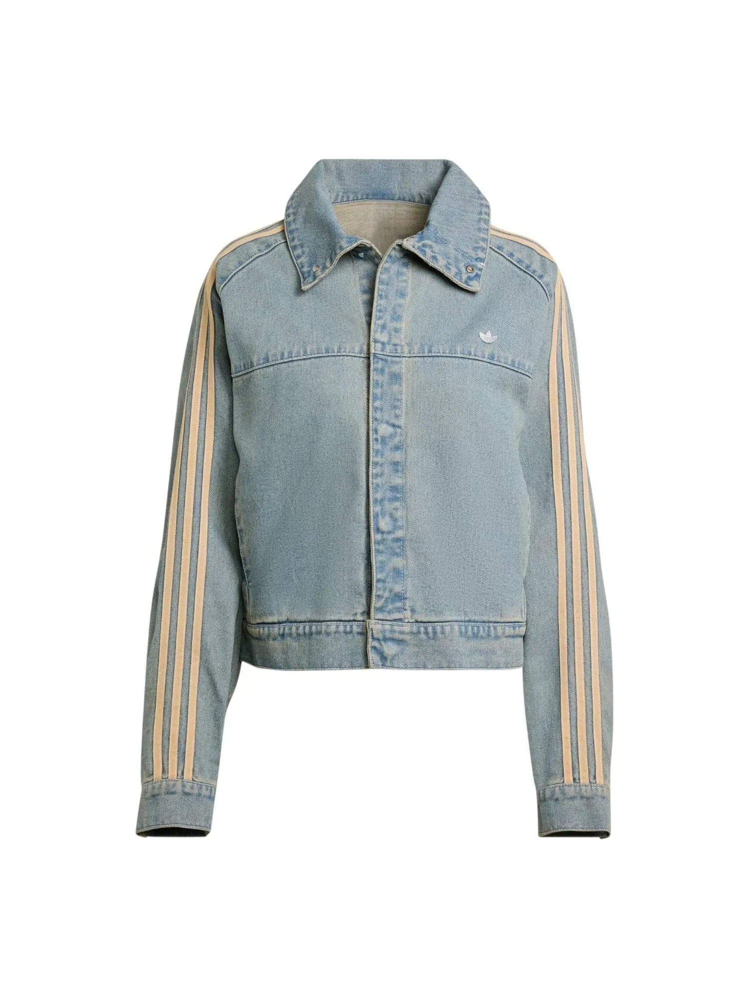 (WMNS) Джинсовая куртка Adidas Premium Essential Denim Jacket 'Indigo Denim' — изображение 1 из 4, индиго джинсовый синий