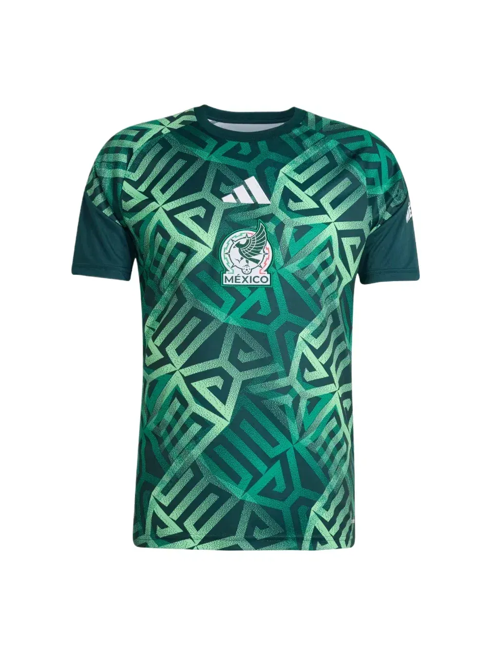 Мужская футболка Adidas Mexico 26 Home Pre Match Jersey Aurora Ivy — изображение 1 из 2, зеленый