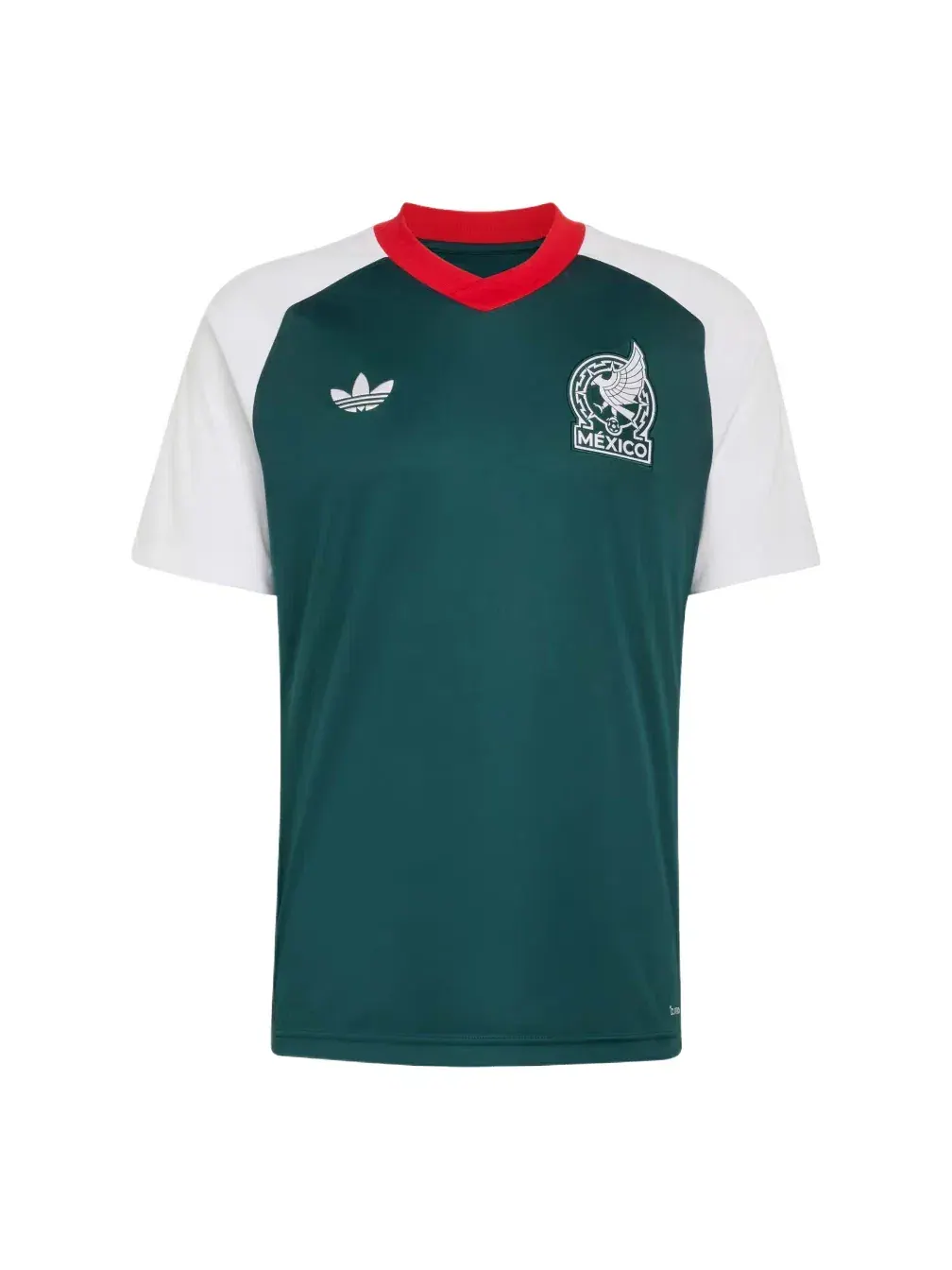 Мужская футболка Adidas Mexico 26 Away Pre Match Jersey Asia Sizing White Aurora Ivy — изображение 1 из 2, зеленый
