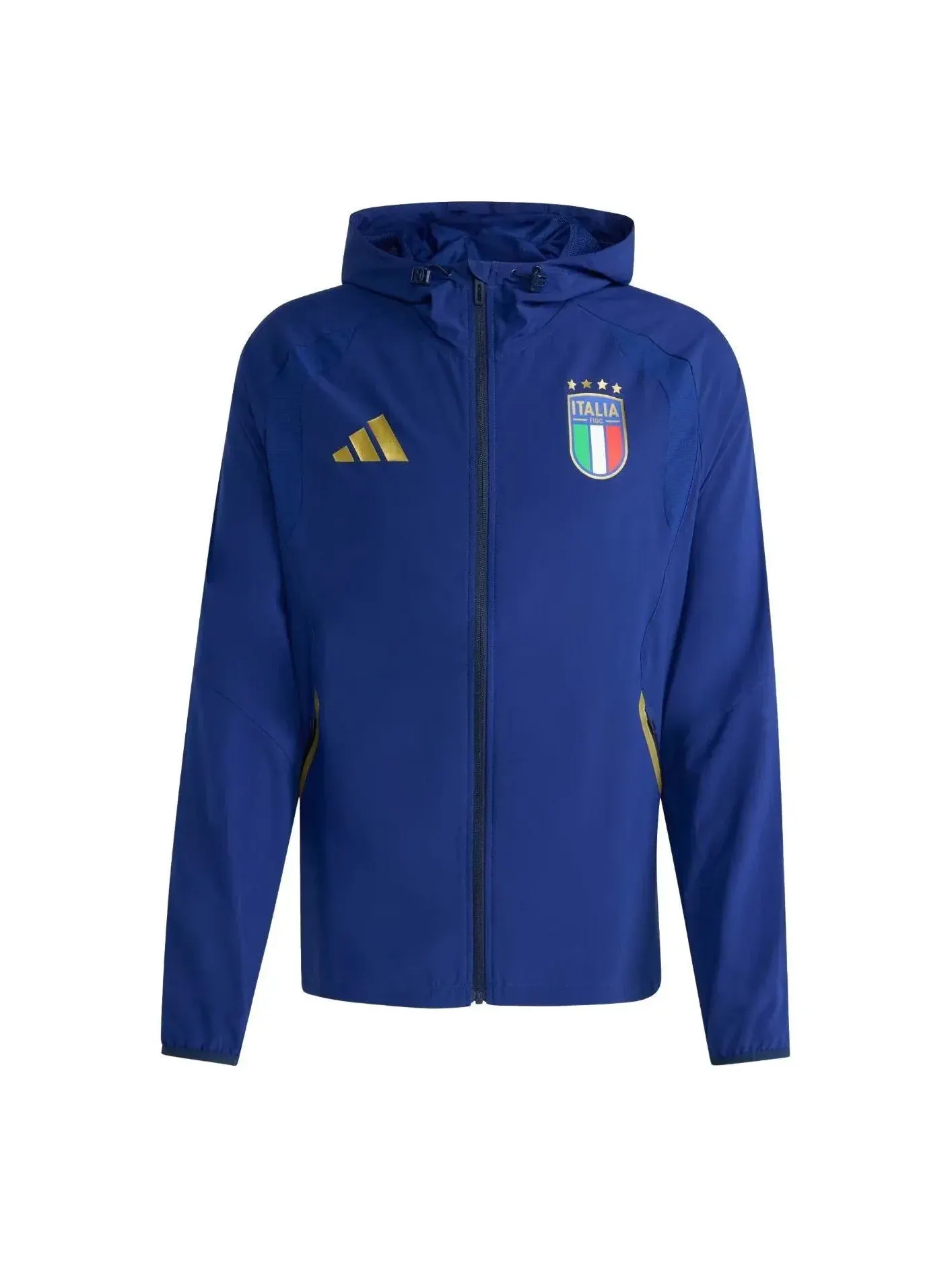 Ветровка Adidas Italy Tiro Travel Full Zip Windbreaker 'Victory Blue' — изображение 1 из 3, синий