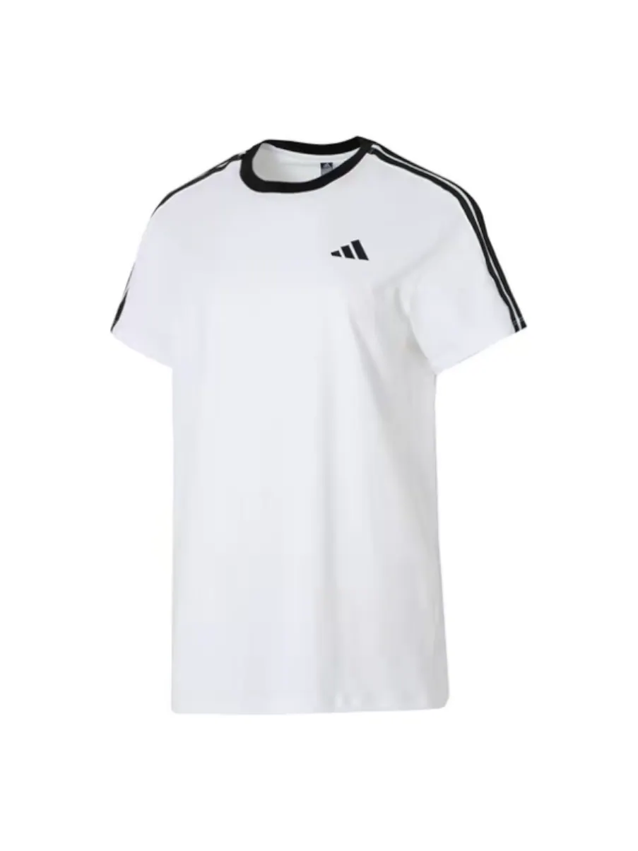 (WMNS) Футболка Adidas Boyfriend 'Бело-черная' — изображение 1 из 1, белый/черный