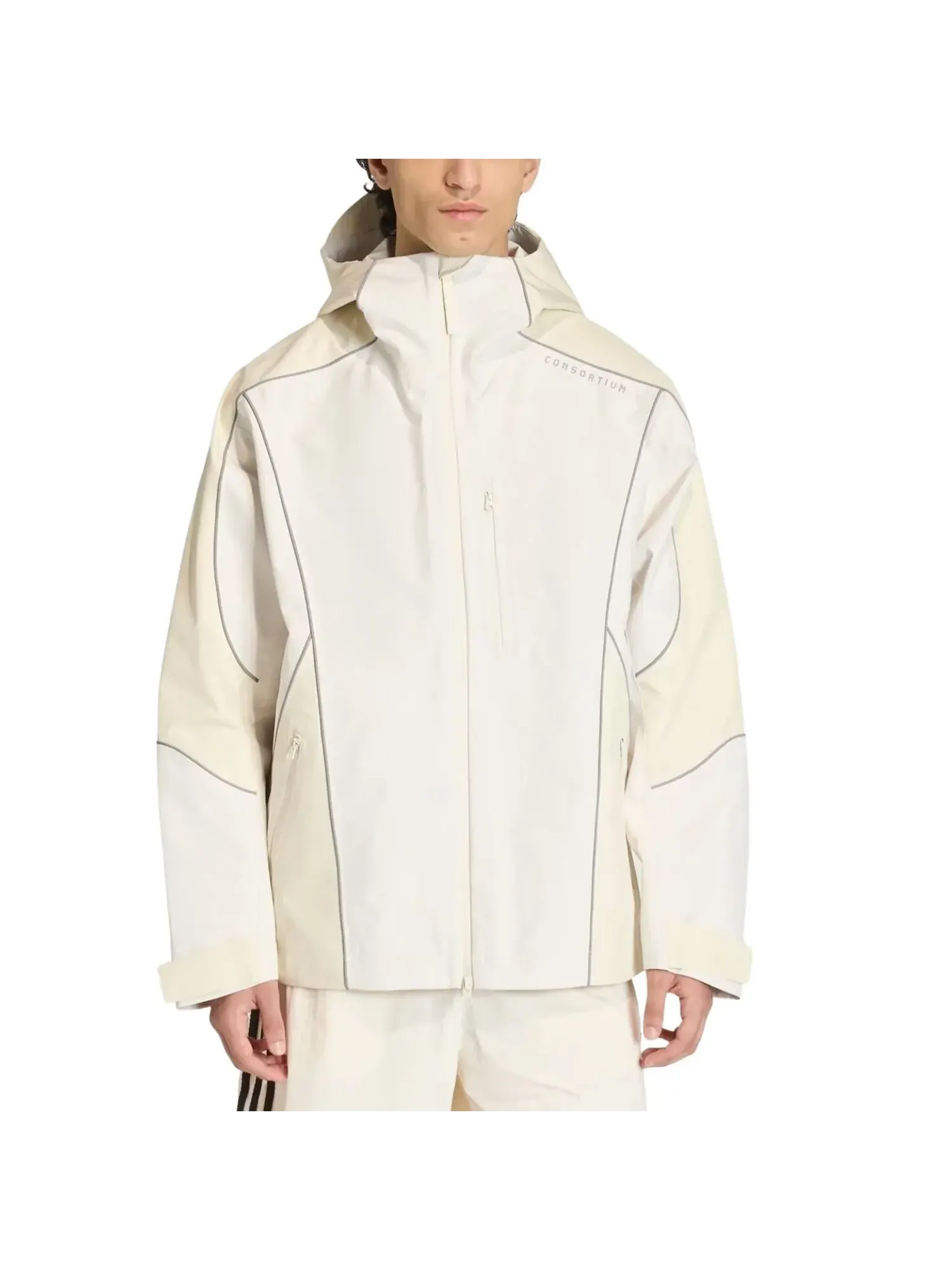 Куртка Adidas Consortium Shell Jacket 'Chalk White' — изображение 2 из 3, белый
