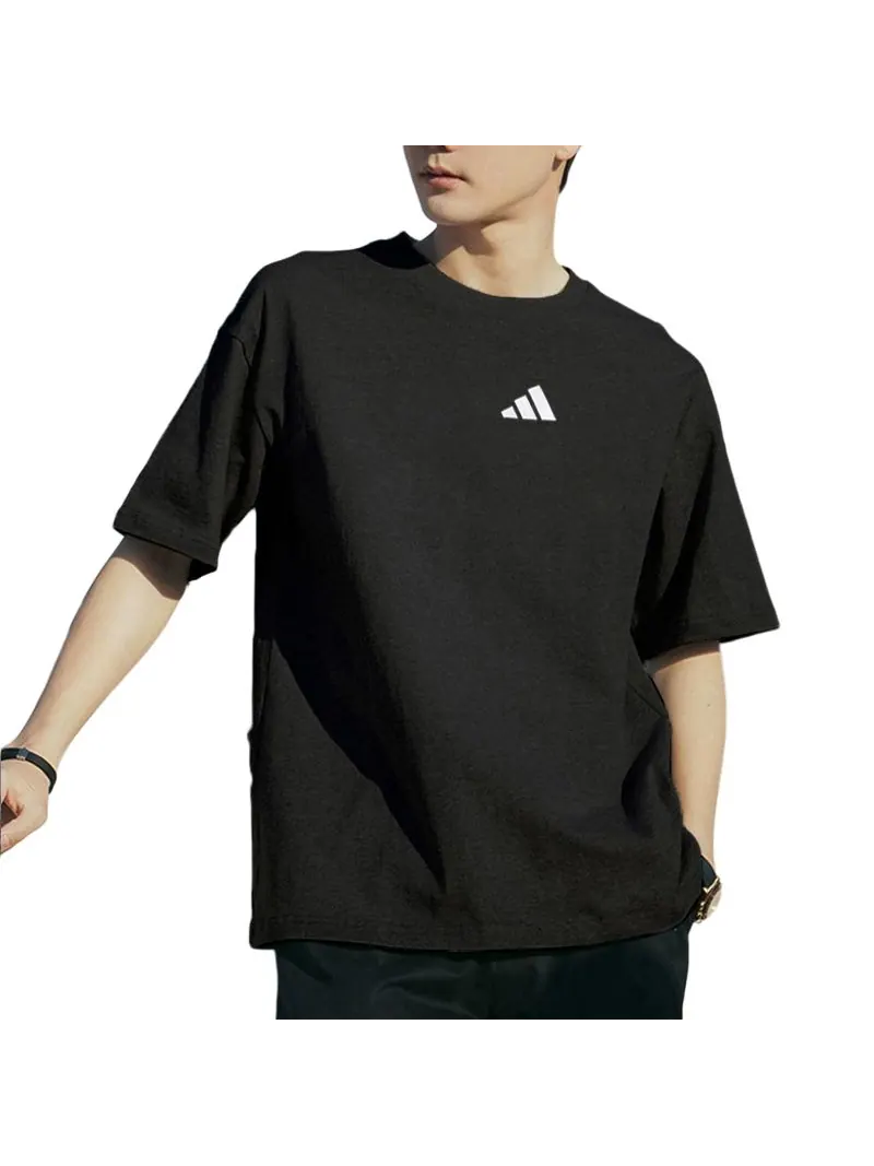 Футболка Adidas Essentials 'Черно-белая' — изображение 3 из 5, черный/белый