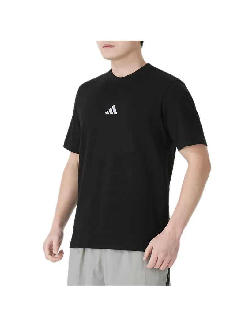 Футболка Adidas Essentials 'Черно-белая' — изображение 4 из 5, черный/белый