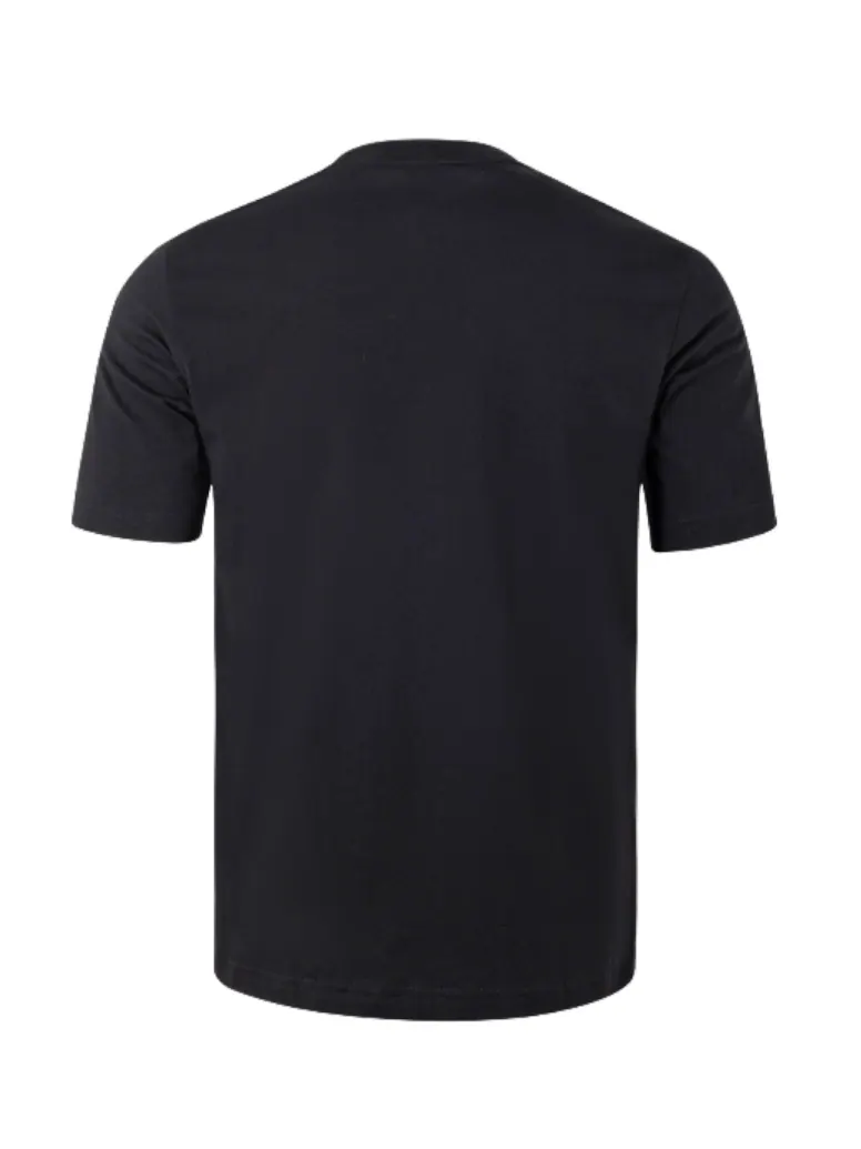 Футболка Adidas Essentials Single Jersey 'Black White' — изображение 2 из 2, черный/белый