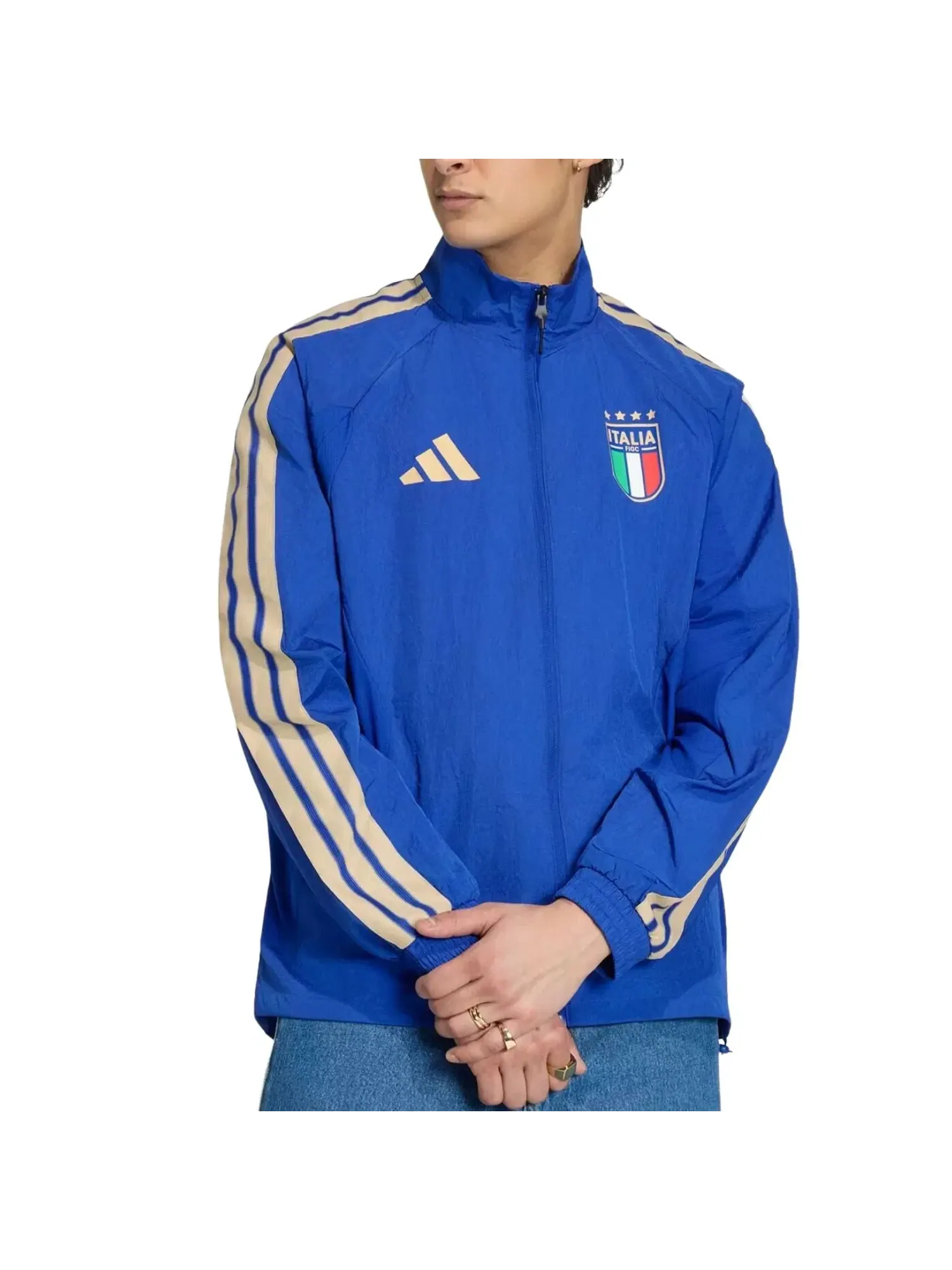 Куртка Adidas Italy 2026 Anthem — изображение 2 из 3, синий