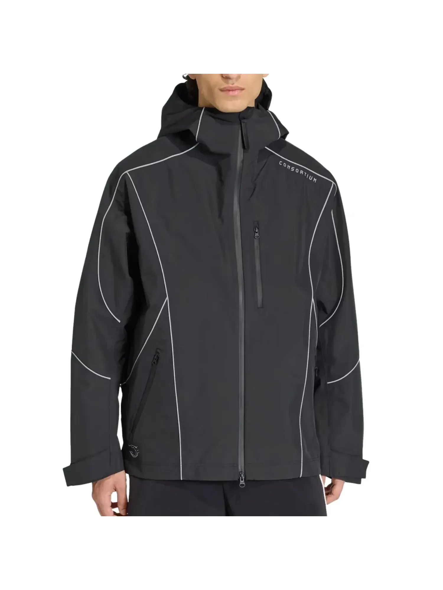 Куртка Adidas Consortium Shell Jacket 'Black' — изображение 2 из 3, черный