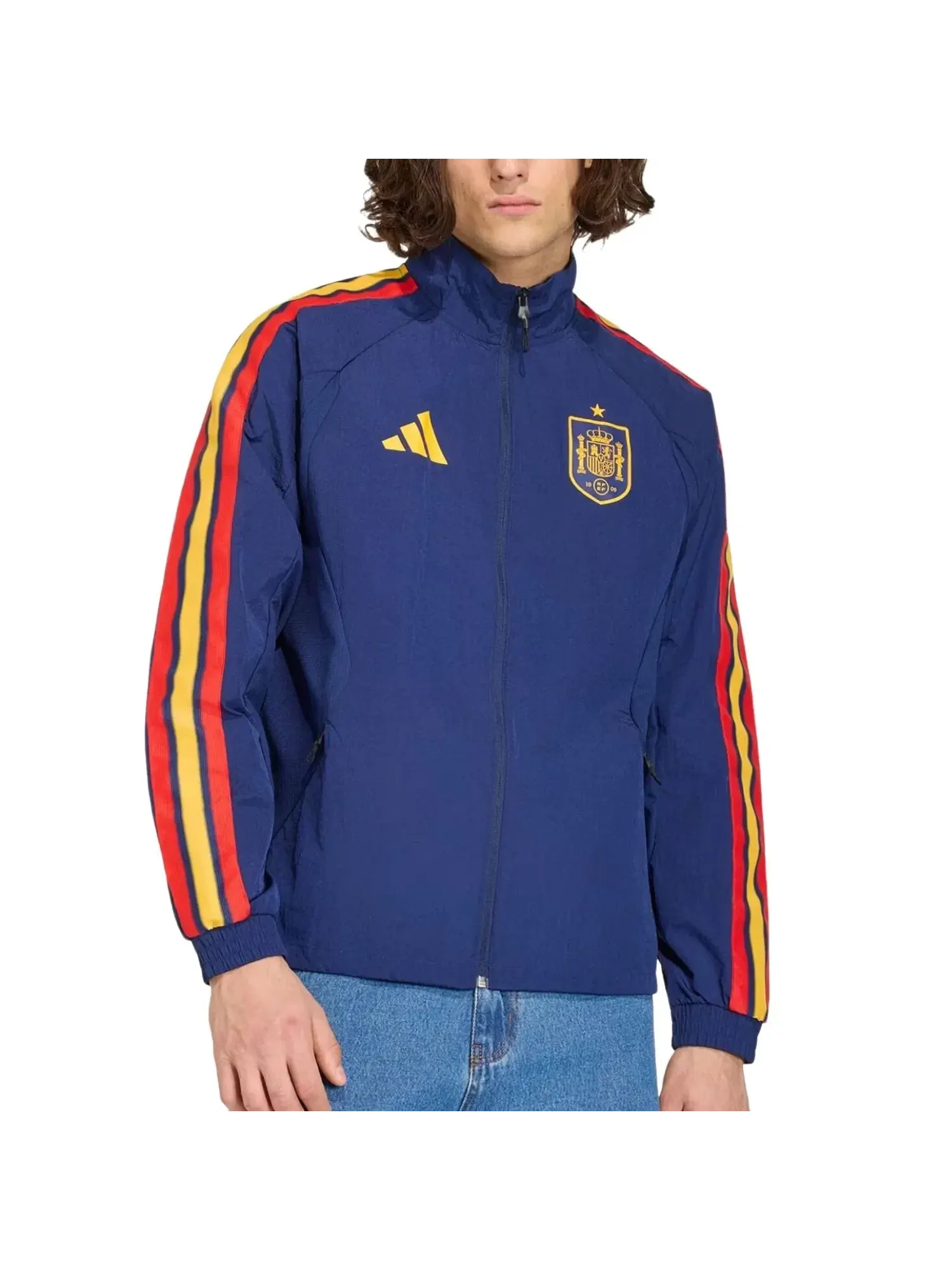 Куртка Adidas Spain 2026 Anthem Jacket 'Dark Blue' JZ2253 — изображение 2 из 3, синий