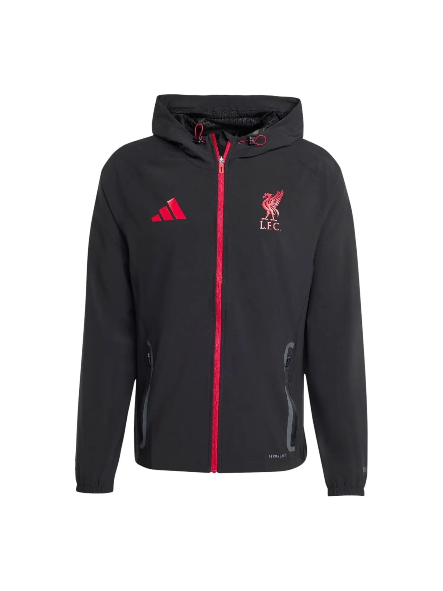 Куртка adidas Liverpool FC Tiro 25 Competition Vis Tech Tracel Jacket 'Black' — изображение 1 из 3, черный