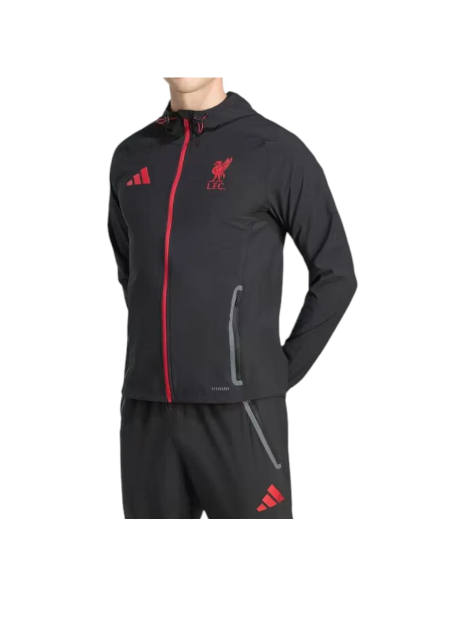 Куртка adidas Liverpool FC Tiro 25 Competition Vis Tech Tracel Jacket 'Black' — изображение 2 из 3, черный