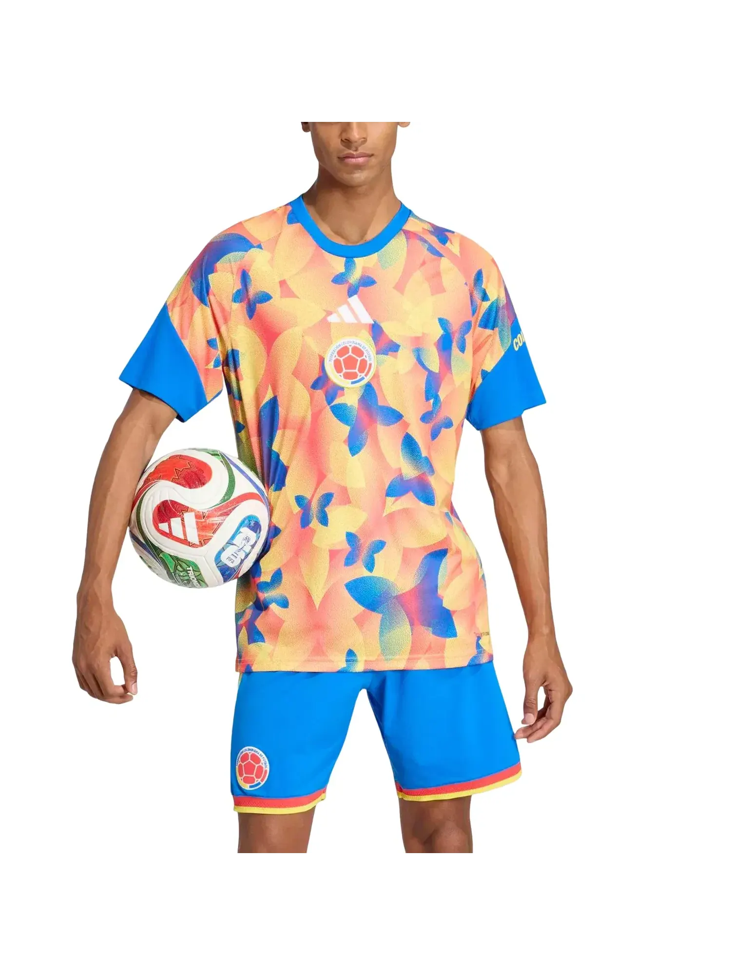 Мужская футболка Adidas Colombia 26 Home Pre Match Jersey — изображение 3 из 4, мульти