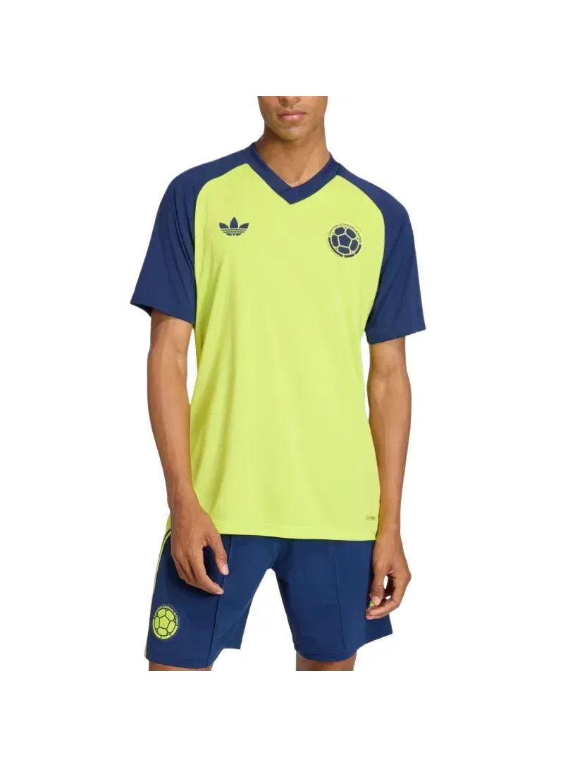 Мужская футболка Colombia 26 Away Pre-Match Jersey Adidas — изображение 3 из 4, желтый