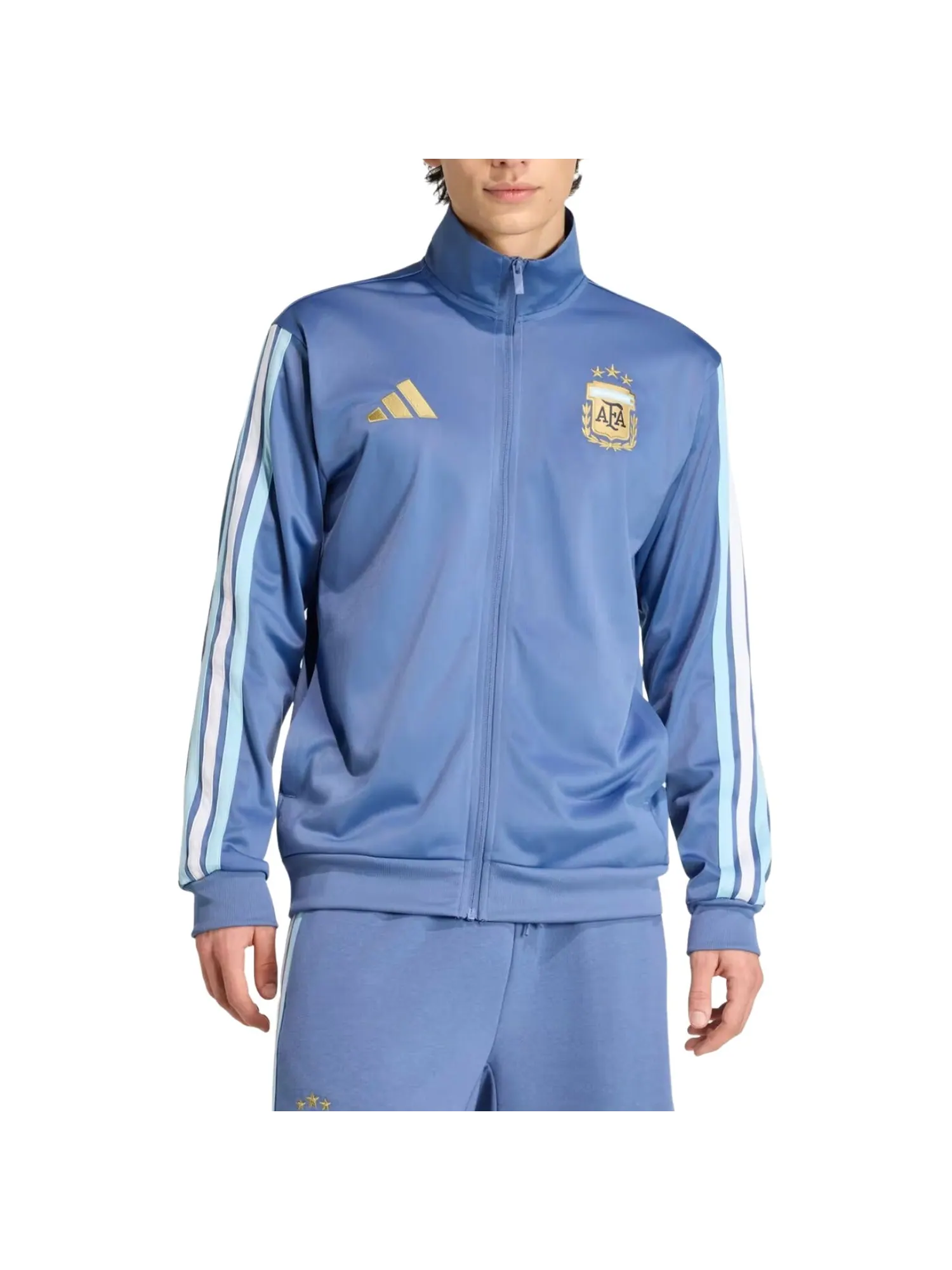 Спортивная футболка Adidas Argentina DNA Track Top 'Crew Blue' — изображение 2 из 3, синий