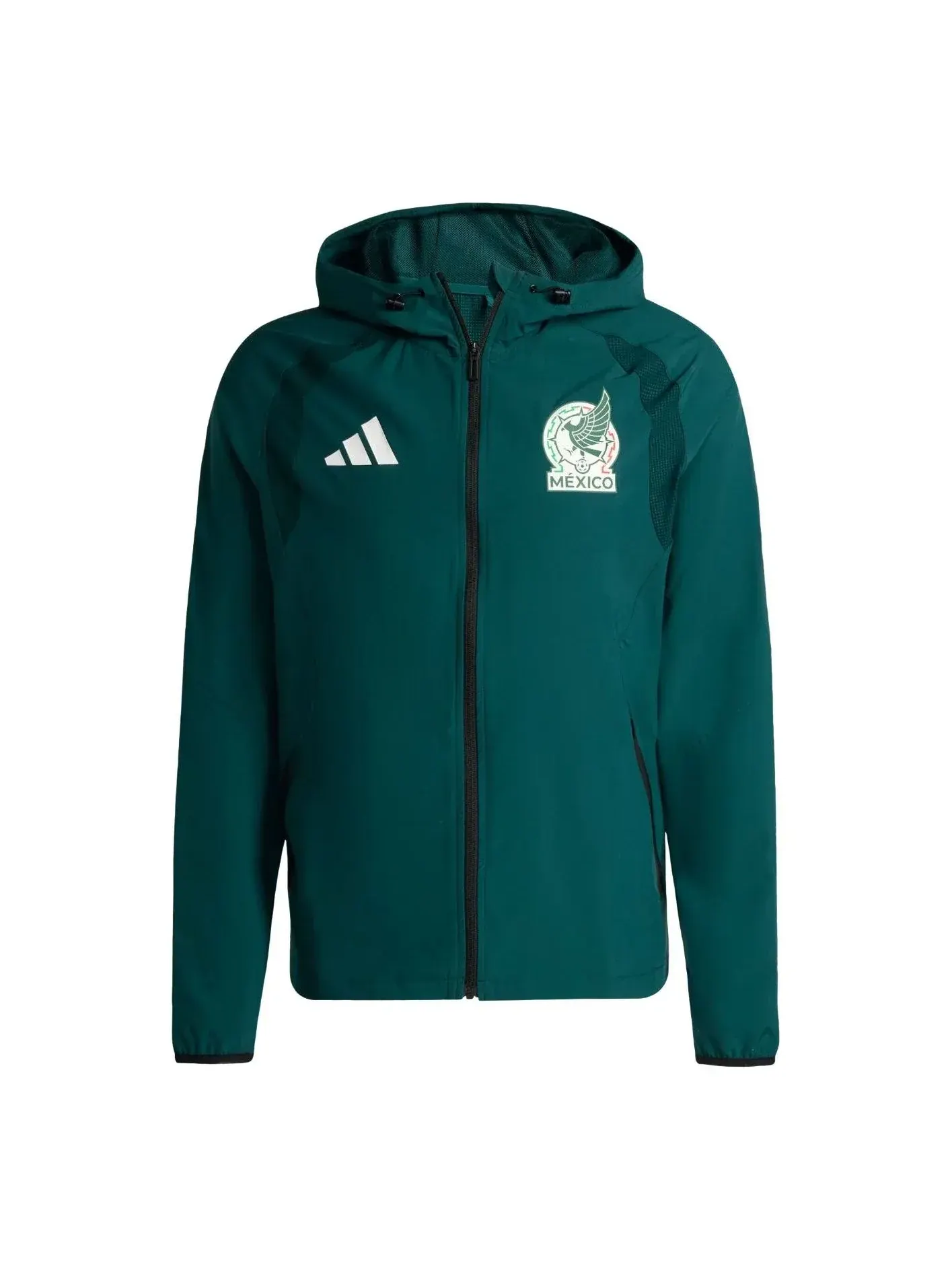 Ветровка Adidas Mexico Tiro Travel Full Zip Windbreaker 'Aurora Ivy' — изображение 1 из 3, зеленый