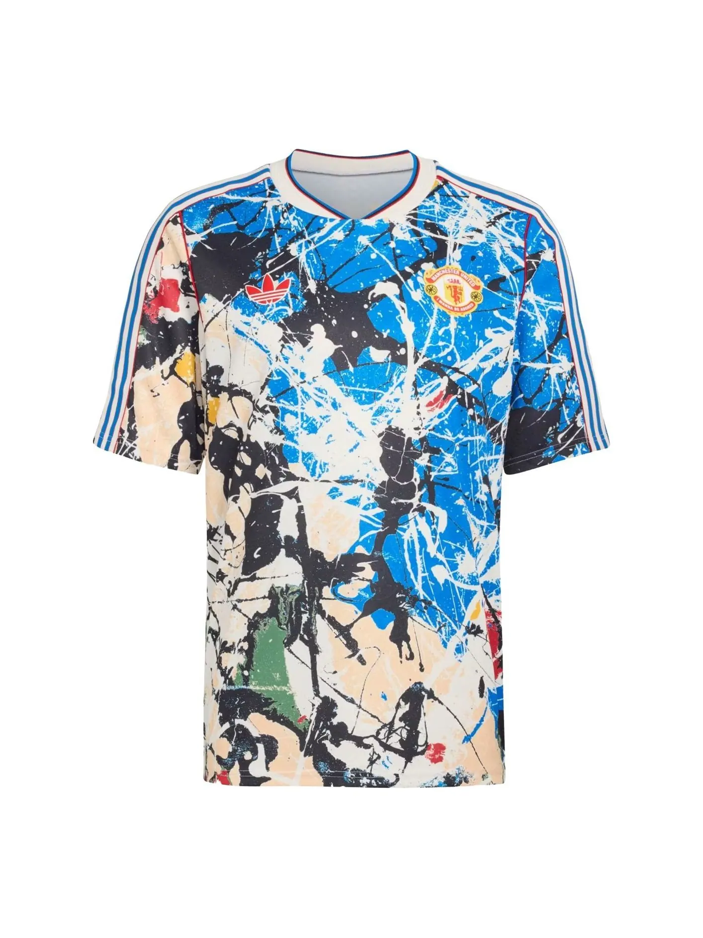Футболка Adidas Manchester United x Stone Roses, азиатский размер — изображение 1 из 2, черный/мульти