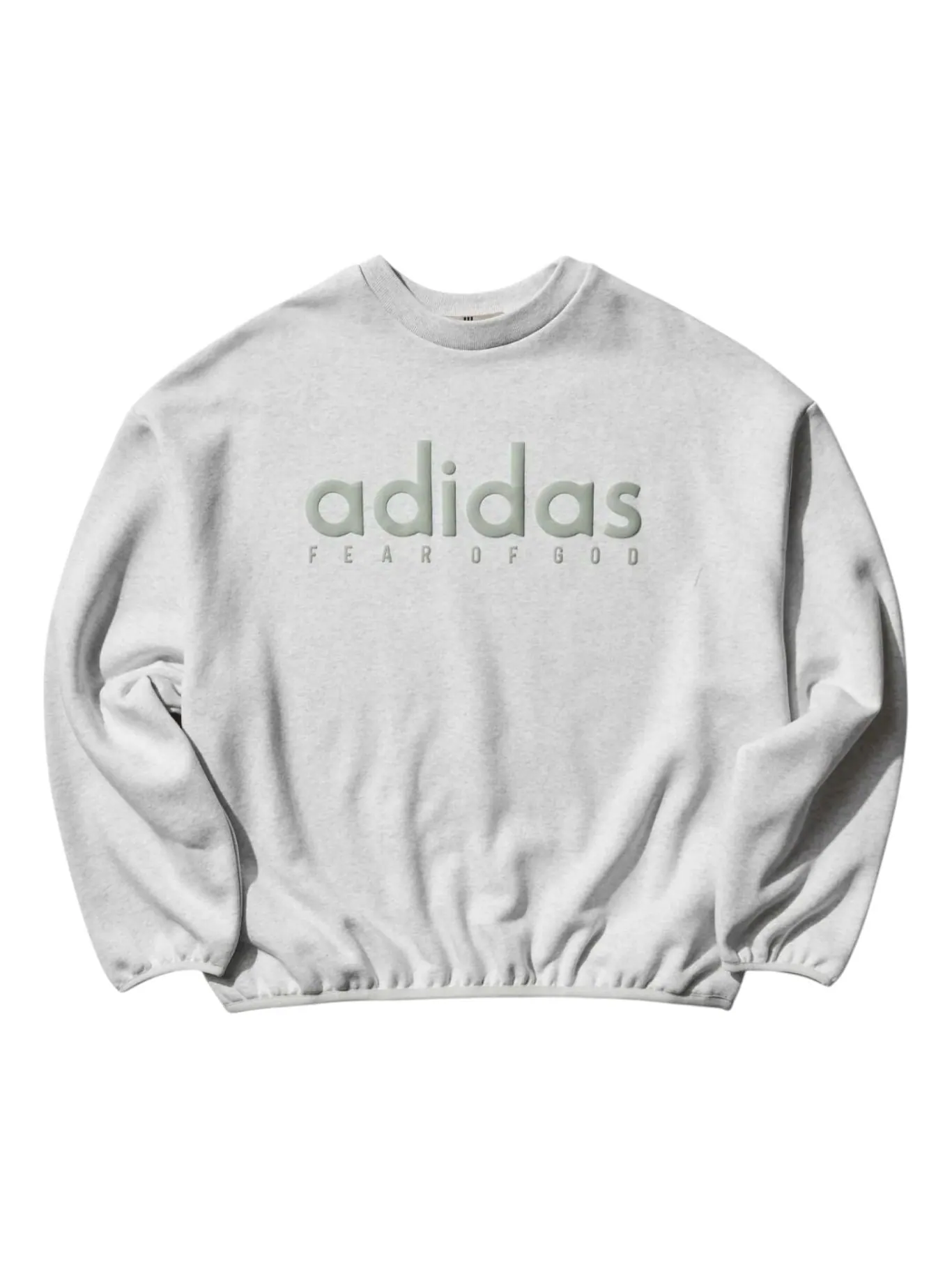 Свитер adidas x Fear of God Athletics Fleece Crewneck Sweatshirt 'Light Grey Heather' — изображение 1 из 2, серый