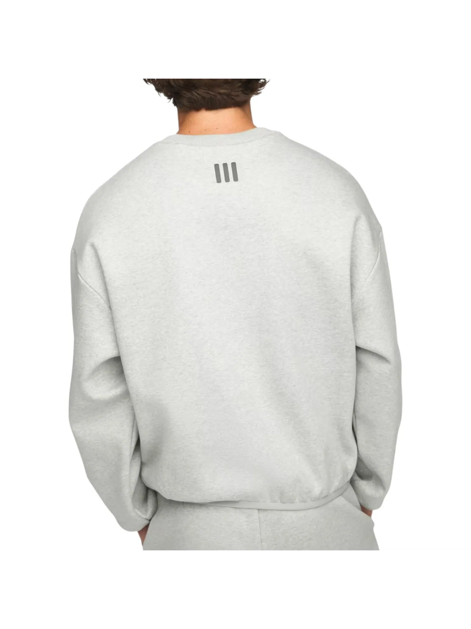 Футболка adidas x FEAR OF GOD ATHLETICS Oversized Long-Sleeve T-Shirt 'Heather Grey' — изображение 4 из 4, серый