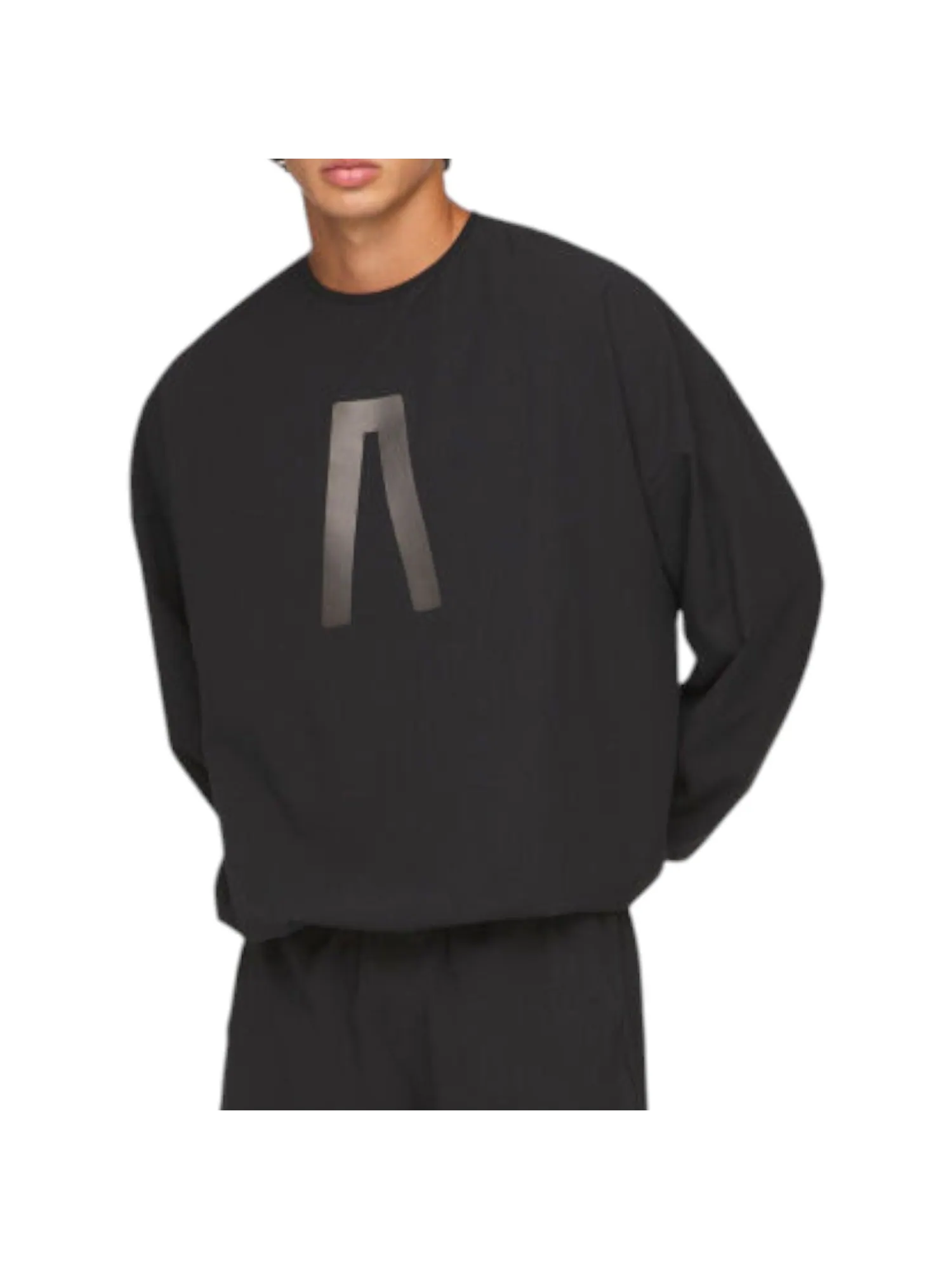 Футболка с длинными рукавами Adidas x FEAR OF GOD ATHLETICS Meltaway Oversized 'Jet Black' — изображение 3 из 3, черный