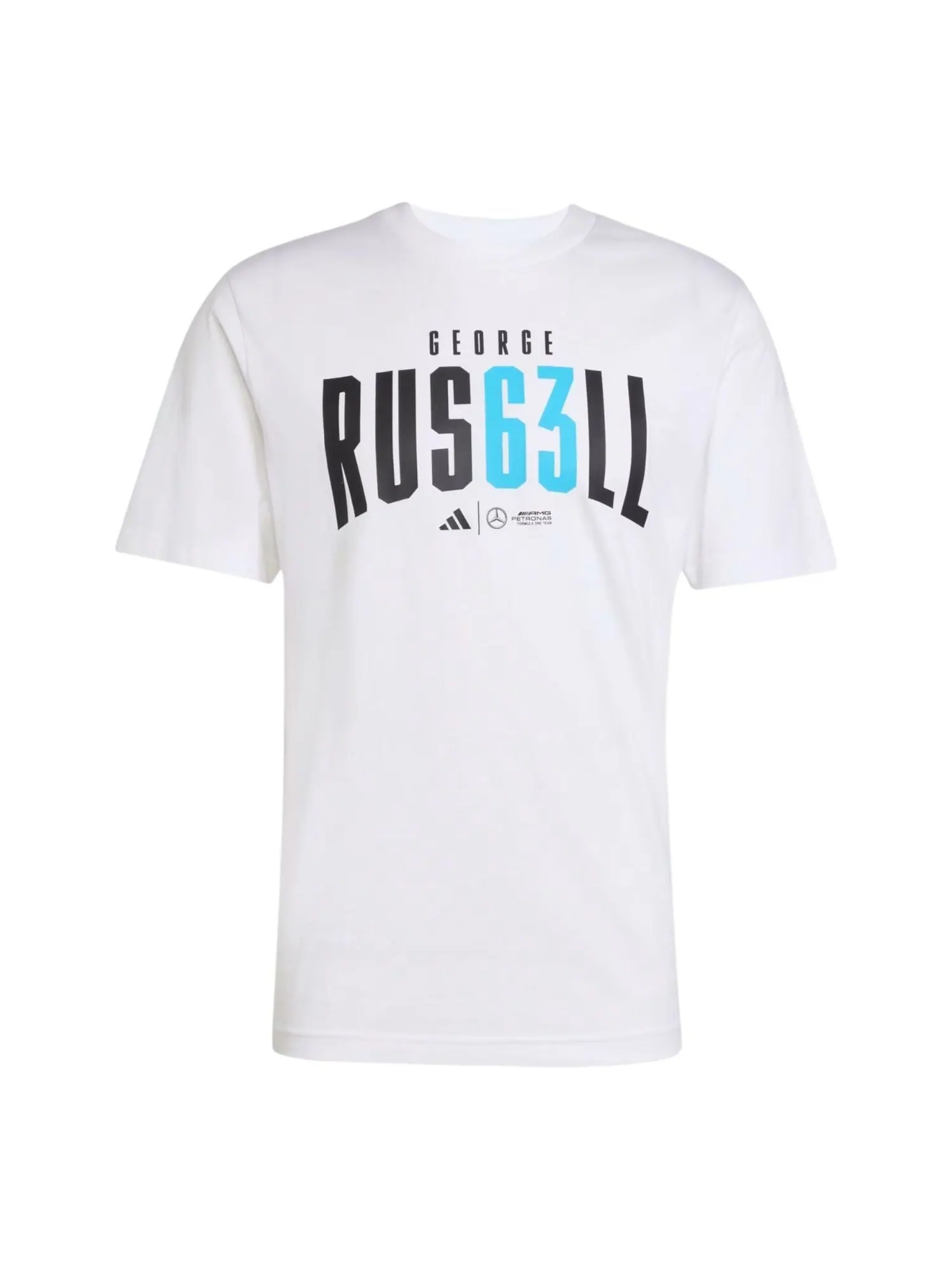 Футболка adidas x Mercedes x George Russell T-Shirt 'White' — изображение 1 из 3, белый