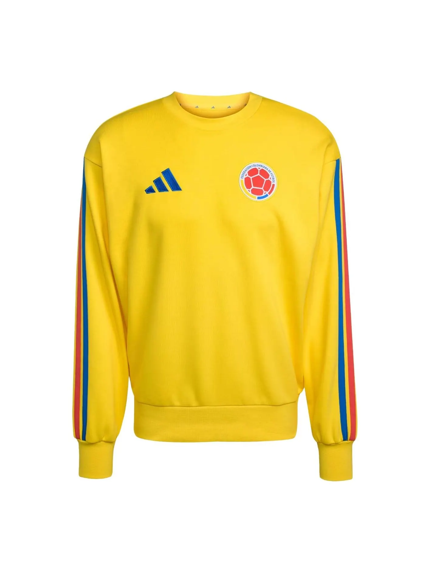 Свитшот Adidas Colombia DNA Crew Sweat 'Impact Yellow' — изображение 1 из 3, желтый