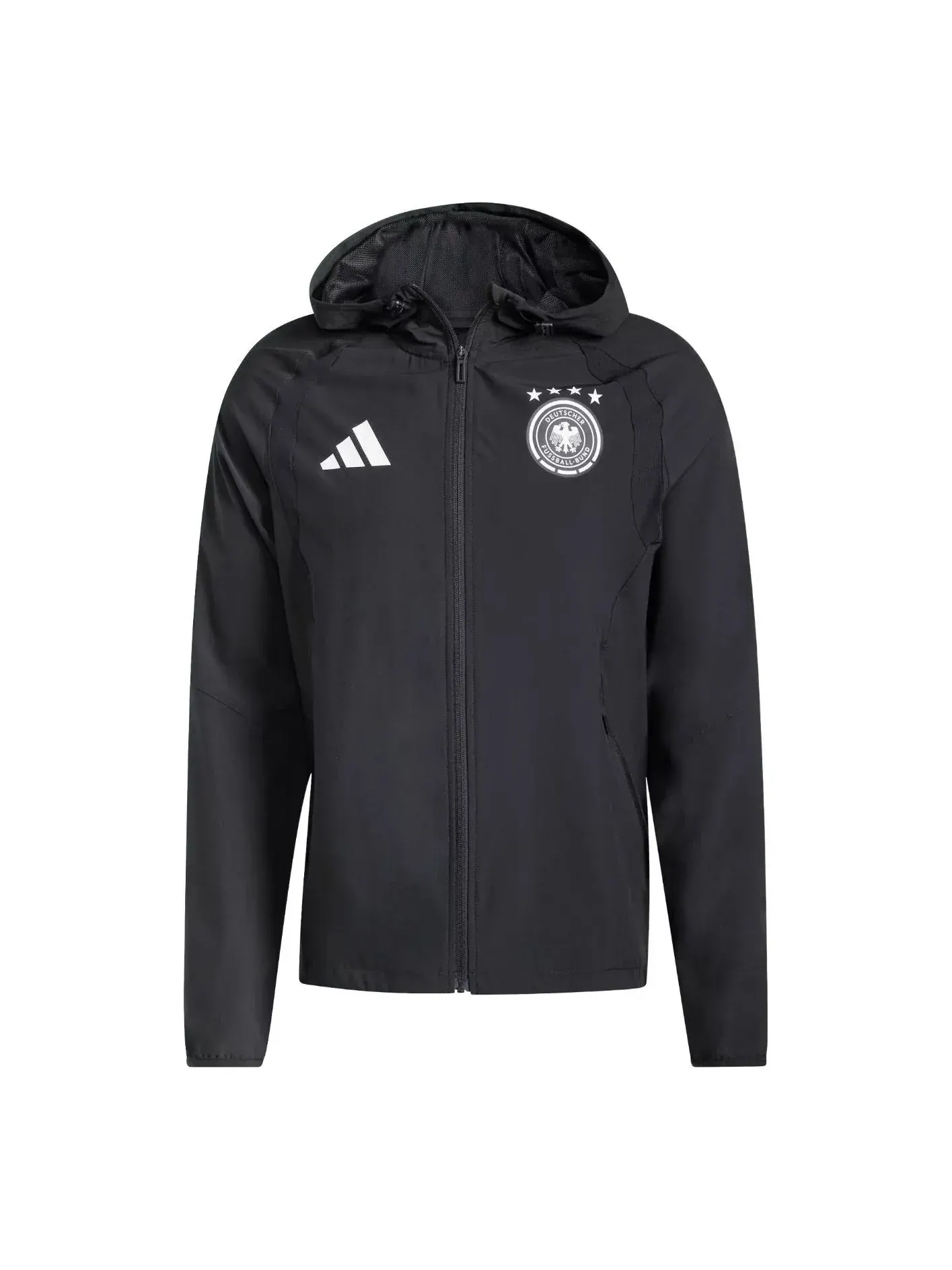 Ветровка Adidas Germany Tiro Travel Full Zip Windbreaker 'Black' — изображение 1 из 3, черный