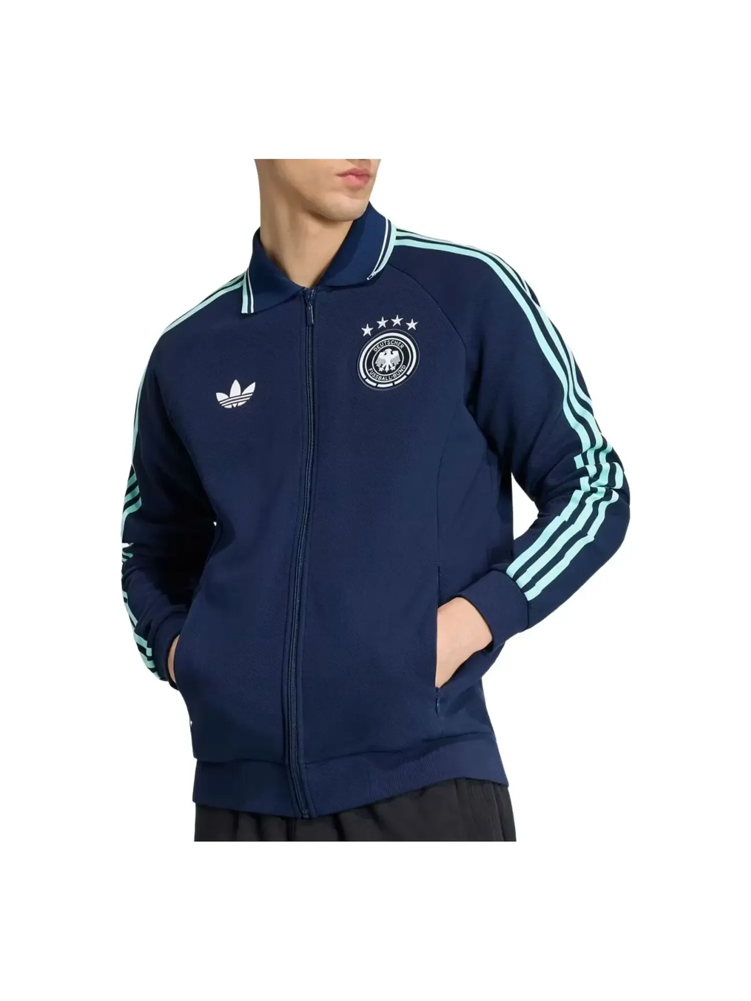 Гостевая куртка Adidas сборной Германии Anthem 'Collegiate Navy' — изображение 1 из 2, темно-синий