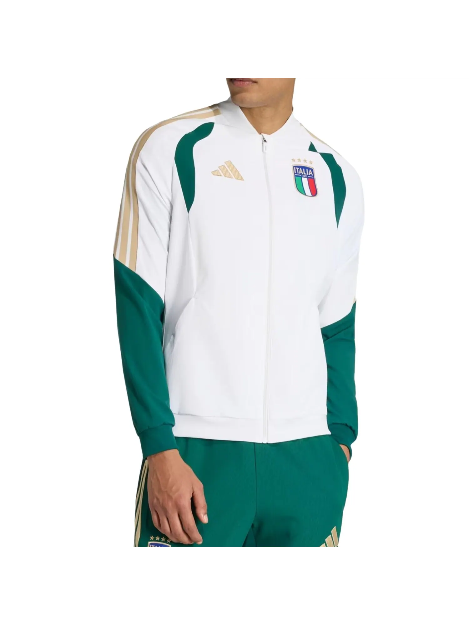 Куртка Adidas Italy 26 Tiro Presentation Jacket 'White' — изображение 2 из 3, белый