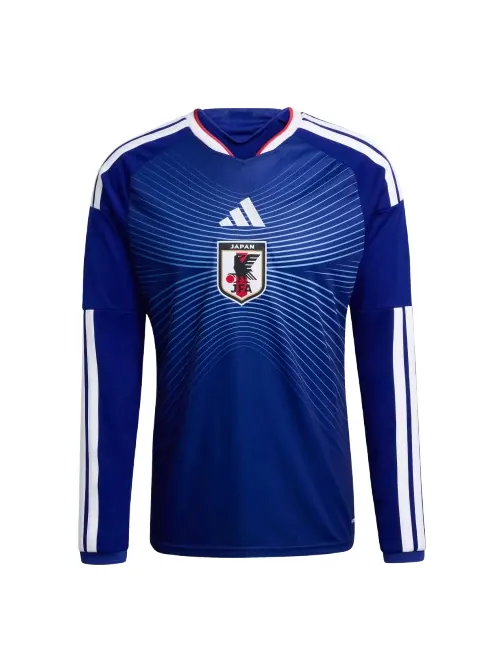 Домашняя футболка с длинными рукавами Adidas Japan JFA 2026 World Cup 'Japan Blue Ash Blue' — изображение 1 из 2, синий/синий