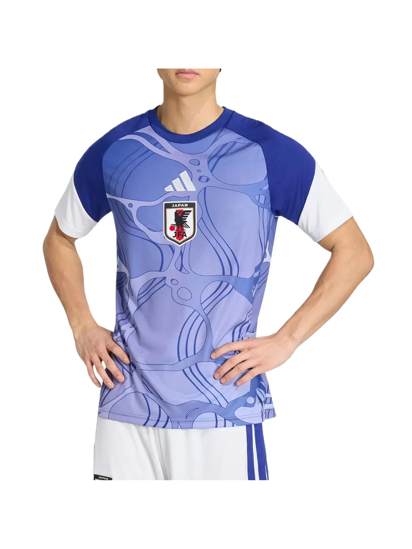 Мужская футболка Japan Home Pre-Match Jersey Adidas — изображение 2 из 3, синий