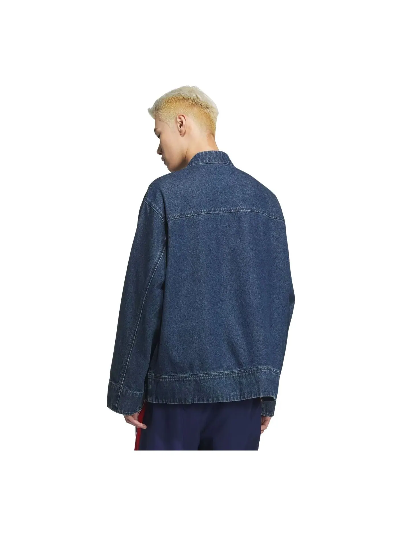 Куртка Adidas CTT Oversized Track 3.0, азиатский размер, цвет «Средний синий деним» — изображение 2 из 2