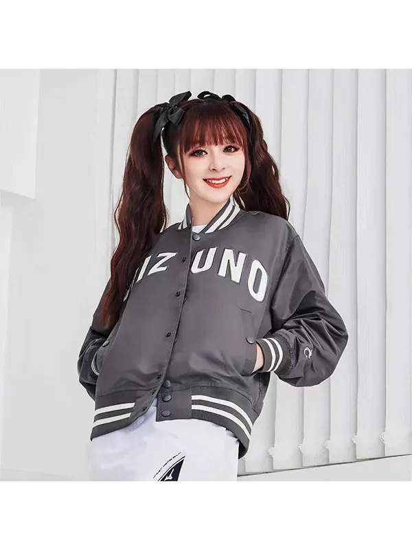 Куртка Mizuno Baseball Jacket 'Grey' — изображение 3 из 3, серый