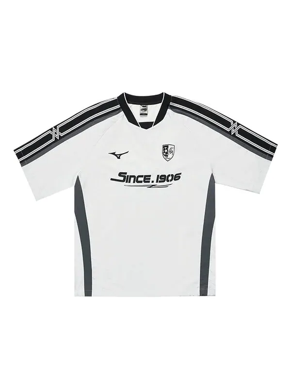Футболка oversized soccer t-shirt 'white black' Mizuno — изображение 1 из 1, белый/черный
