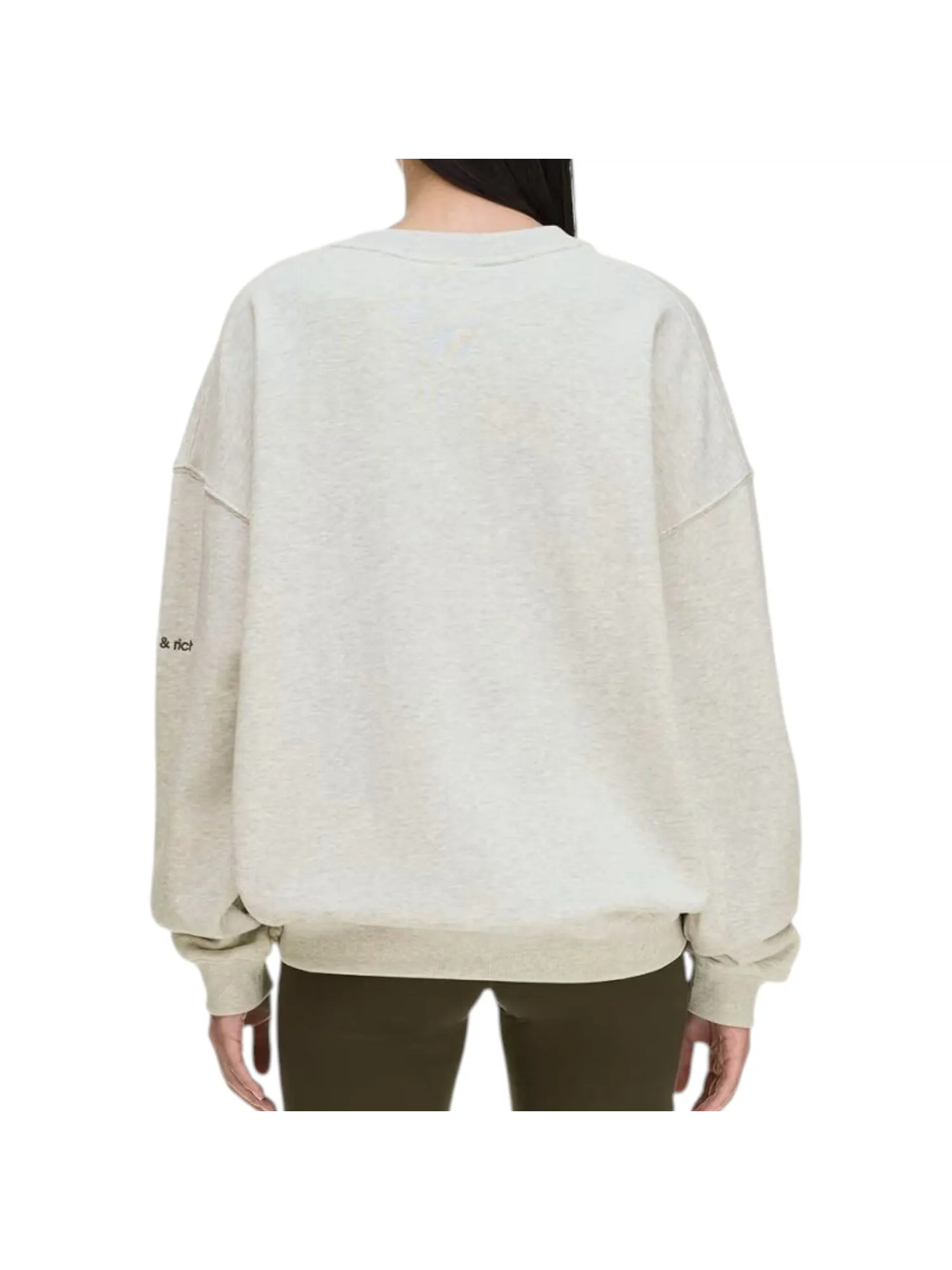 Толстовка (WMNS) adidas x Sporty & Rich Sweatshirt 'Gray' — изображение 4 из 4, серый