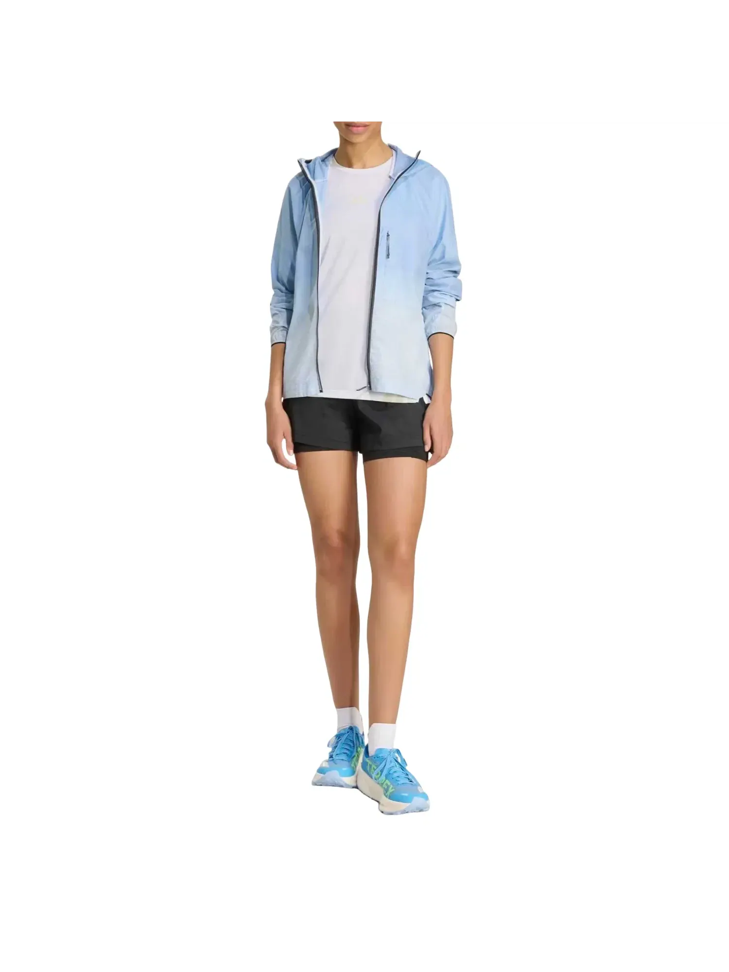 Женская ветровка для бега с ветрозащитой Adidas Terrex Xperior Clima365 Light Windweave Jacket — изображение 2 из 3, синий