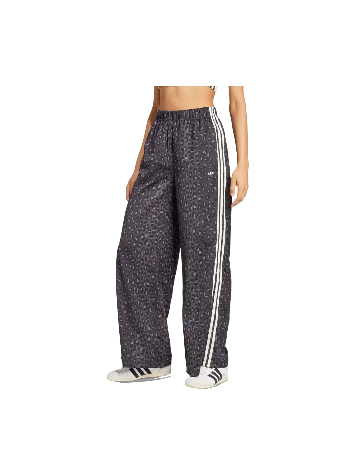 (WMNS) Брюки Adidas Wide Leg Satin Pants 'Multicolor Carbon' — изображение 2 из 3, мульти