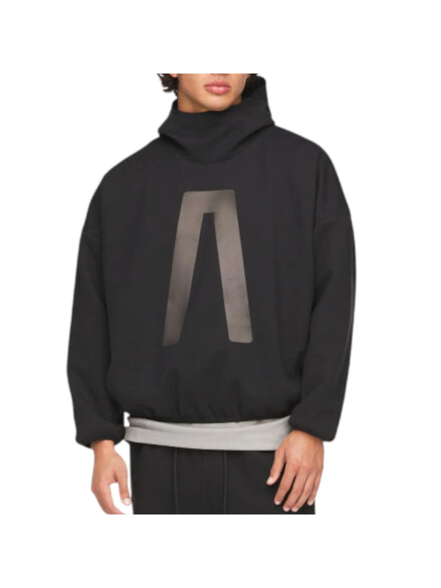 Худи adidas x FEAR OF GOD ATHLETICS Oversized Hoodie 'Jet Black' — изображение 3 из 4, черный