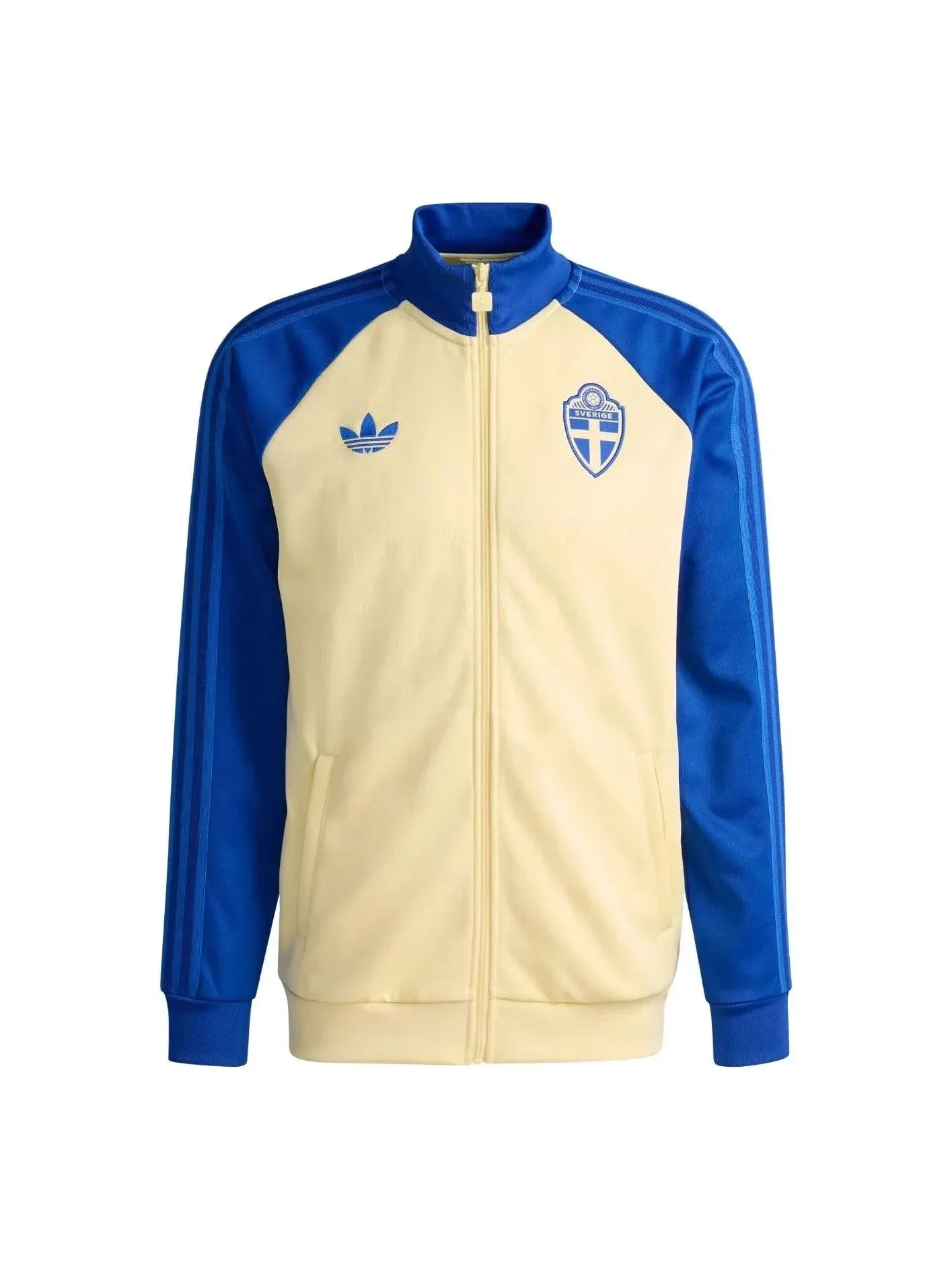 Спортивная куртка Adidas Sweden 2026, цвет «Почти желтый, королевский синий», KA8530 — изображение 1 из 2