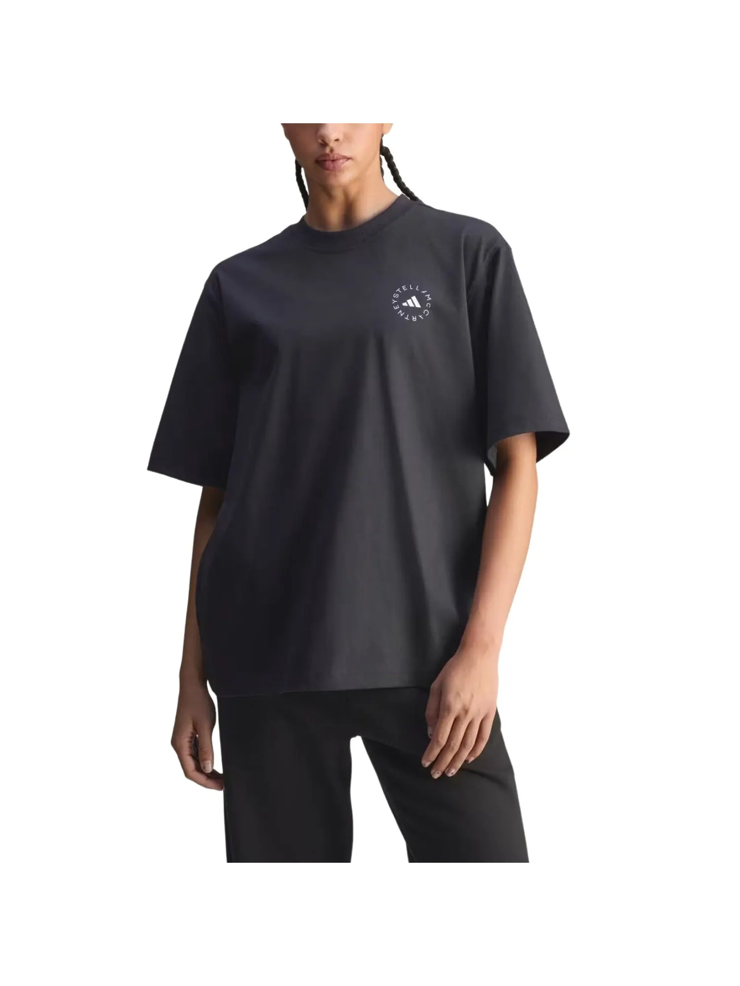 Футболка с коротким рукавом свободного кроя Adidas by Stella Mccartney — изображение 2 из 3, черный
