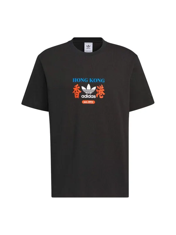Футболка og hk brand t-shirt asia sizing Adidas — изображение 1 из 1, черный