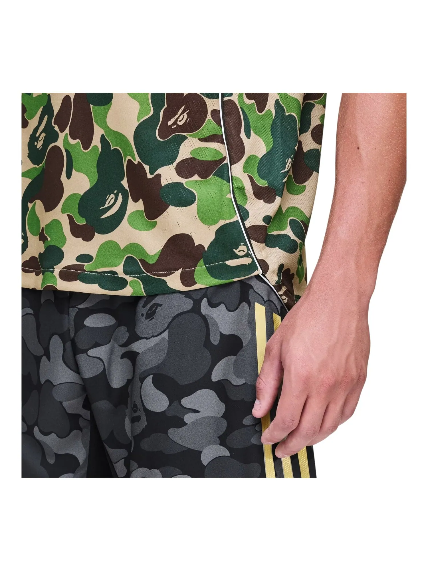 Джерси adidas x BAPE FB Slim-Fit Jersey 'Crew Green' — изображение 3 из 5, зеленый