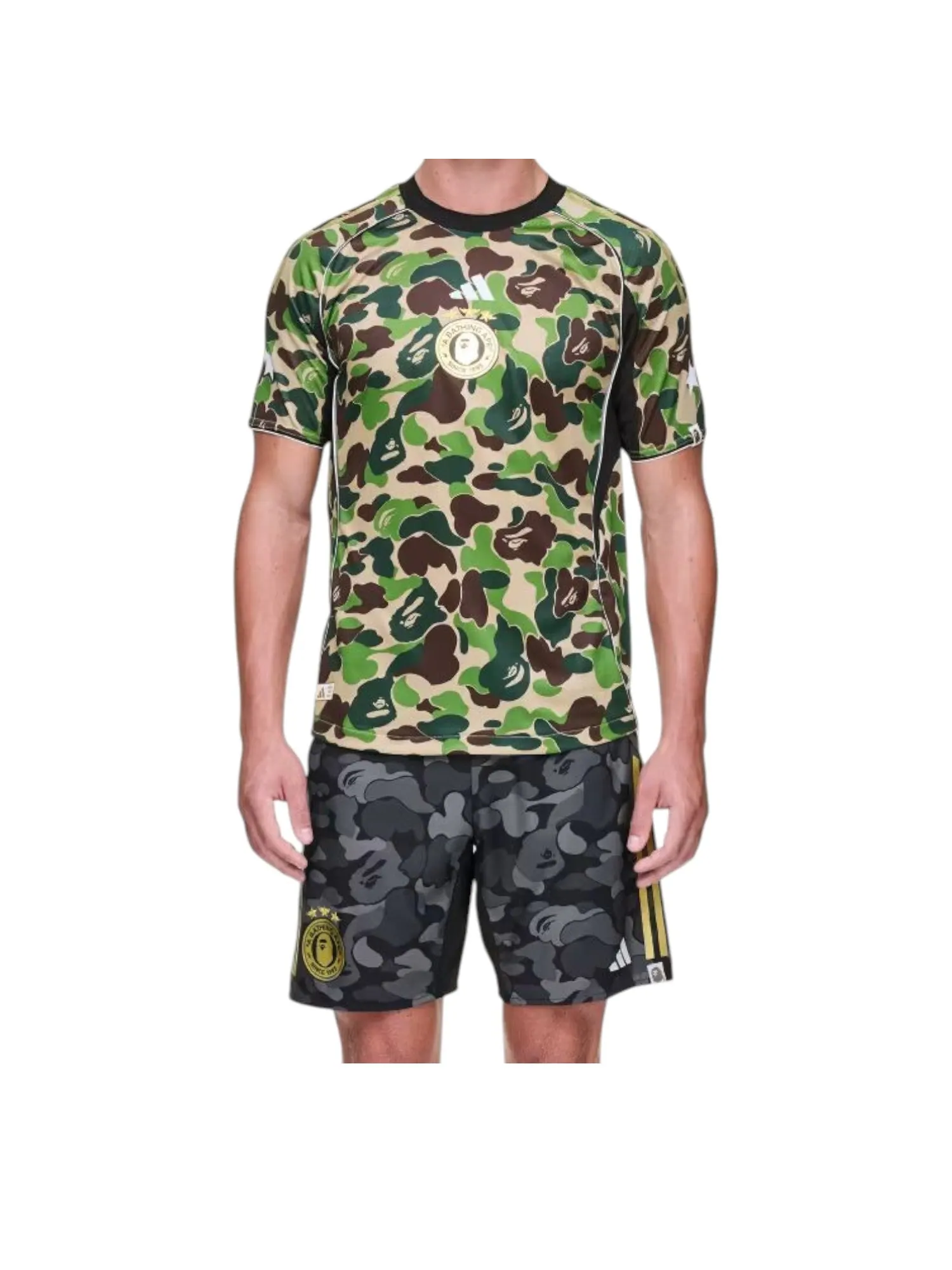 Джерси adidas x BAPE FB Slim-Fit Jersey 'Crew Green' — изображение 4 из 5, зеленый