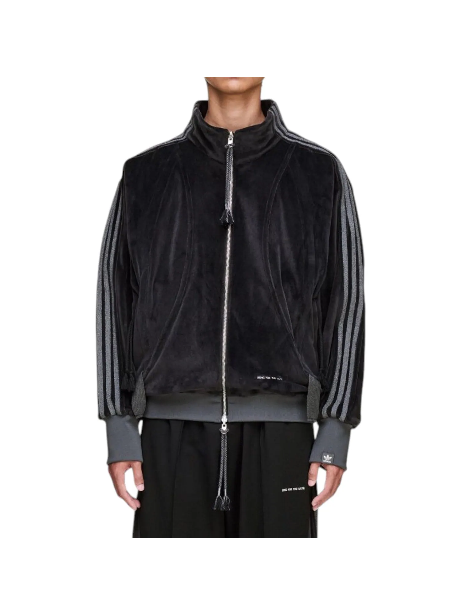 Куртка adidas x Song For The Mute 006 Velvet Relaxed Track Jacket 'Black' — изображение 3 из 4, черный