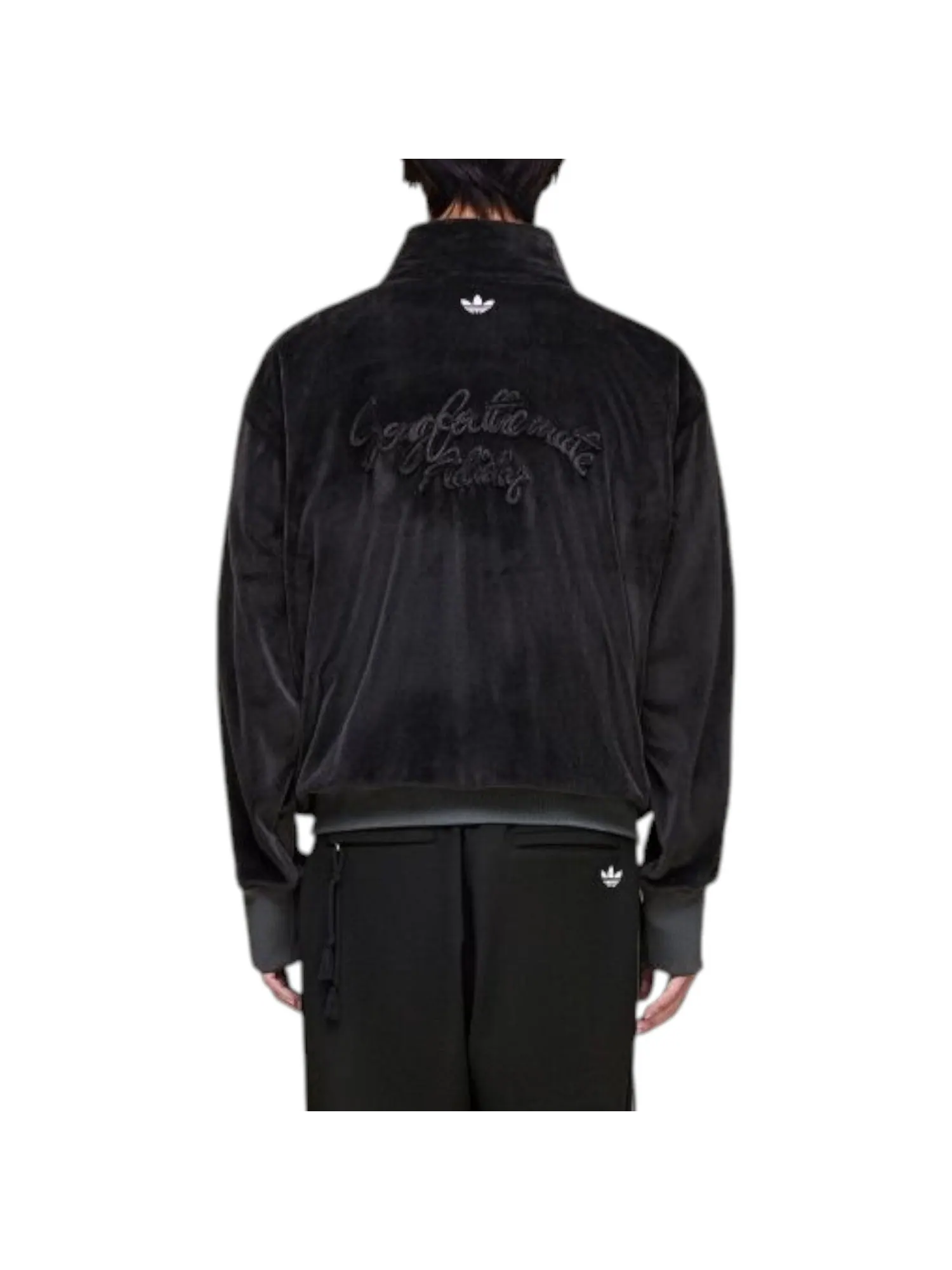 Куртка adidas x Song For The Mute 006 Velvet Relaxed Track Jacket 'Black' — изображение 4 из 4, черный
