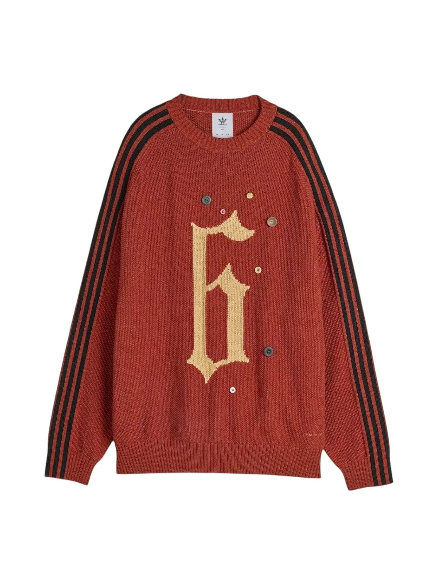 Свитер adidas x Song For The Mute 006 Graphic Relaxed Sweater 'Red' — изображение 1 из 4, красный