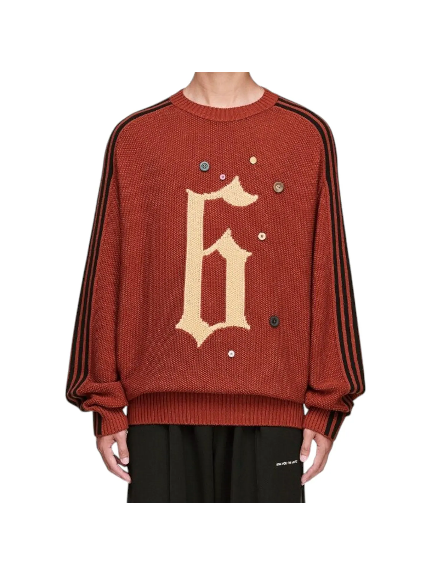 Свитер adidas x Song For The Mute 006 Graphic Relaxed Sweater 'Red' — изображение 3 из 4, красный