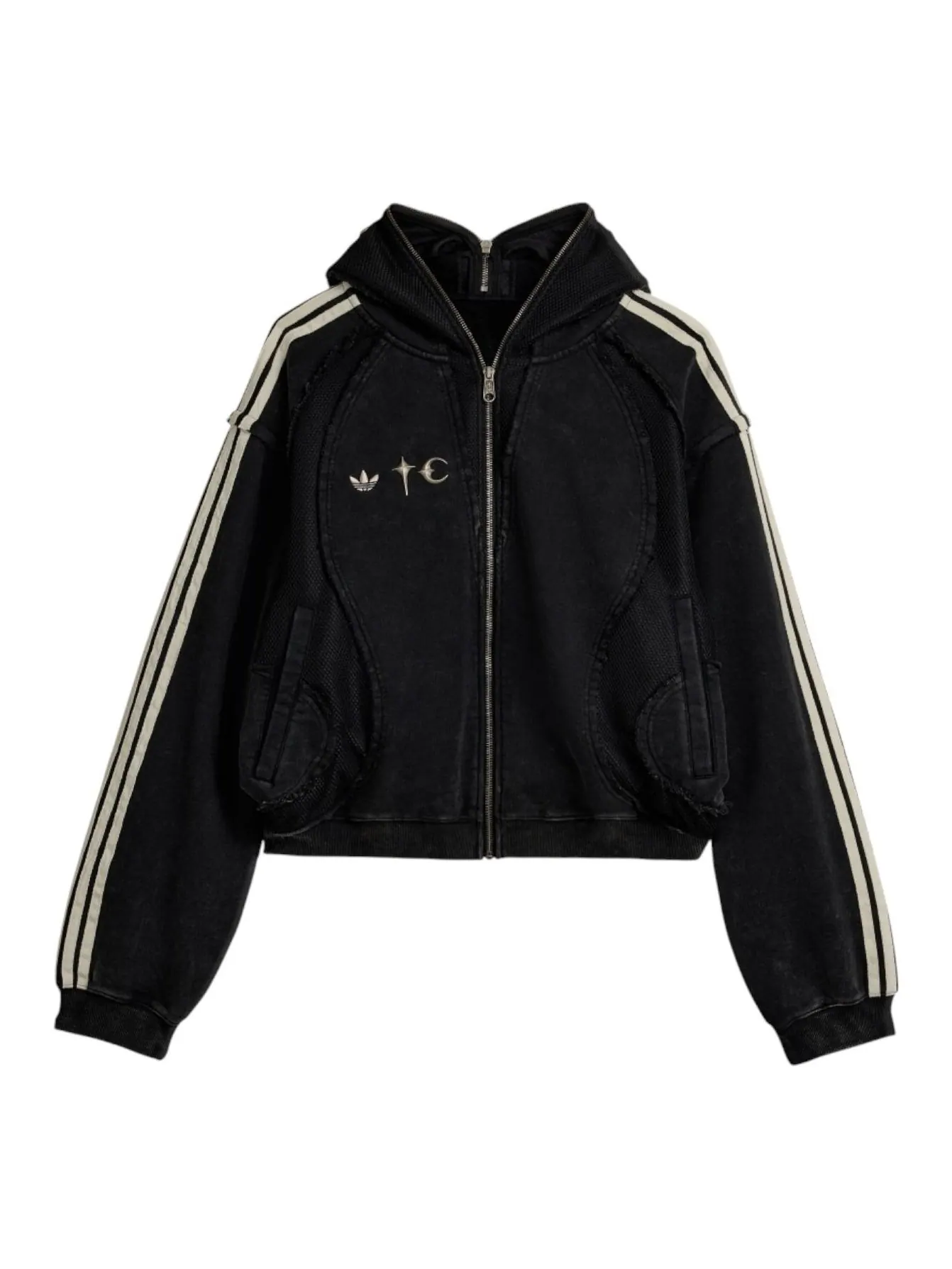 Куртка adidas x THUG CLUB TEAMGEIST Hooded Jacket 'Black' — изображение 1 из 4, черный