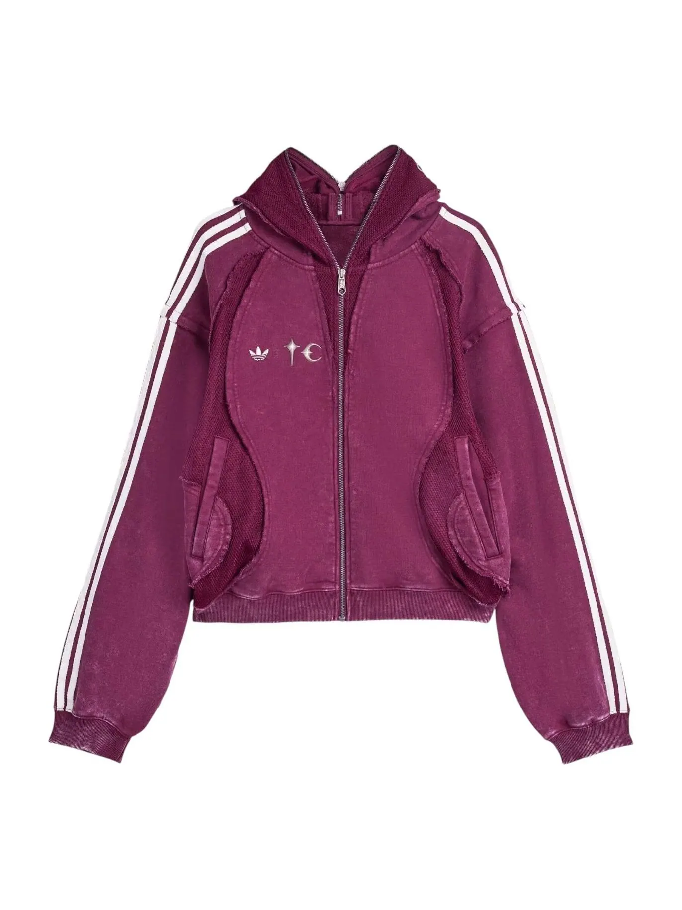 Куртка с капюшоном Adidas x THUG CLUB TEAMGEIST «Maroon» — изображение 1 из 5, коричневый
